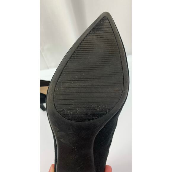 Kelly & Katie Heels Suede Ribbon Bow Pointed Toe - Picture 8 of 10